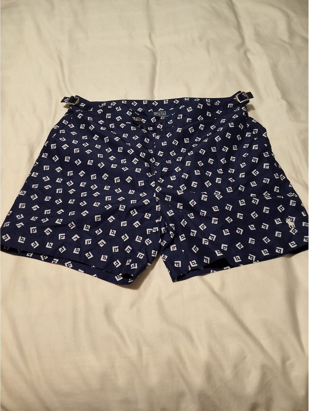 Polo Ralph Lauren Navy Blue Patterned Swim Shorts